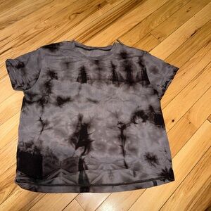lululemon athletica Black and Gray Tie-Dye Short Sleeve Tee